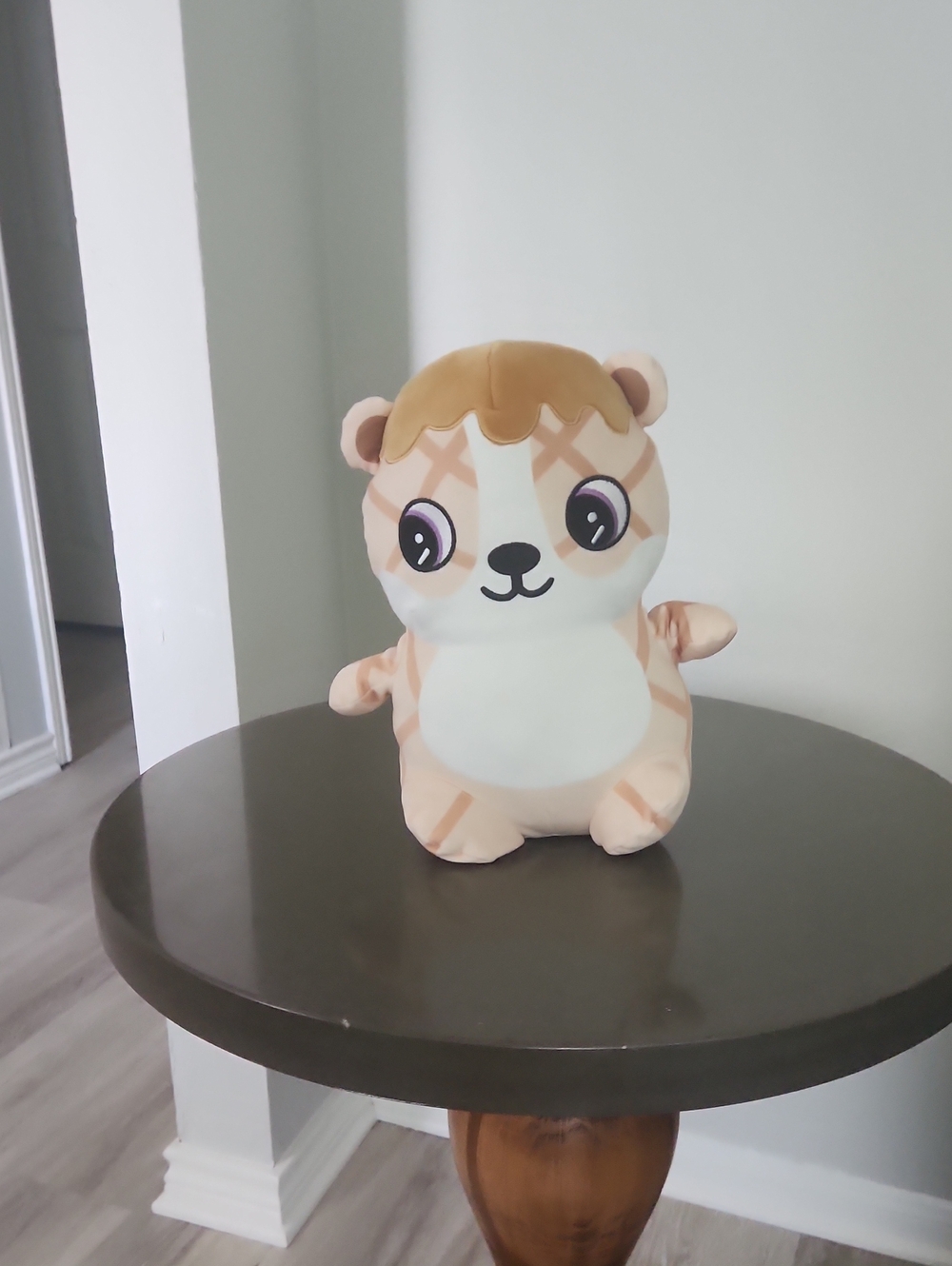 Plush Cream & Tan Animal Stuffed Toy - Cute Cuddly  ( Peanut Butter Hamster )